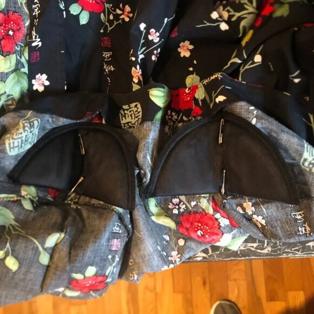 Shacket with floral/Asian print